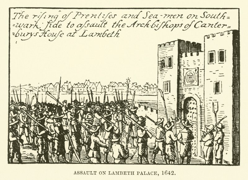 Aanval op Lambeth Palace, 1642 door English School
