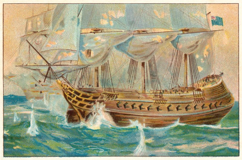 HMS Shannon en haar duel met de Chesapeake door English School