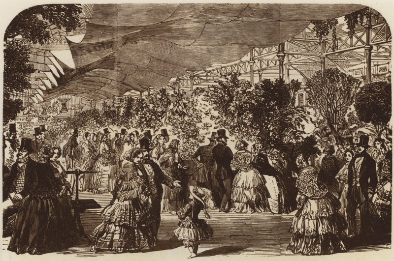 De Tuinbouwtentoonstelling, Oostelijke Beuk, 1855 door English School