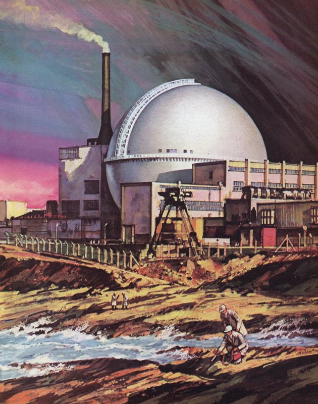 De kerncentrale van Dounreay in Schotland door English School