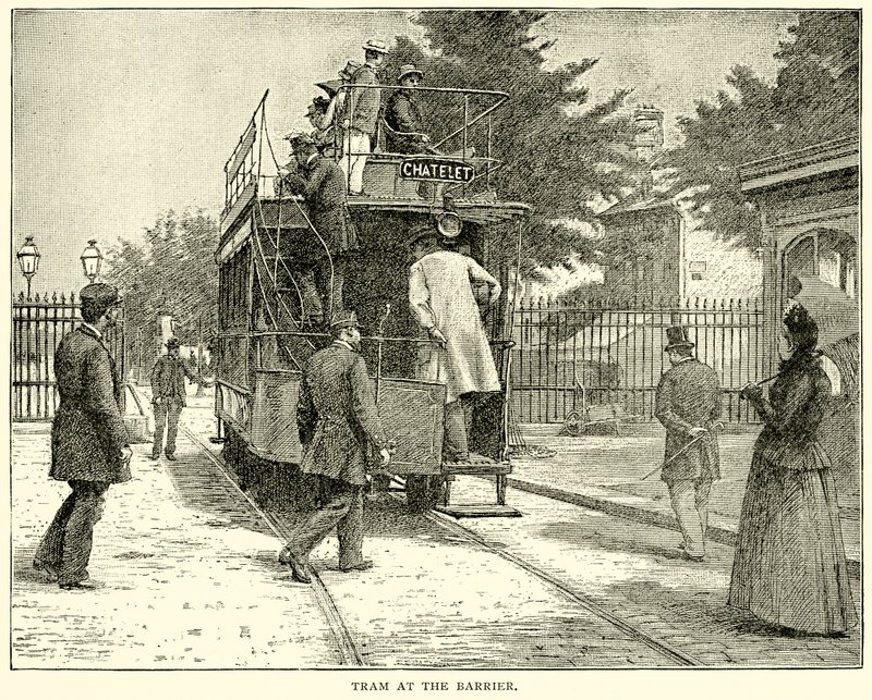 Tram bij de Barrière door English School