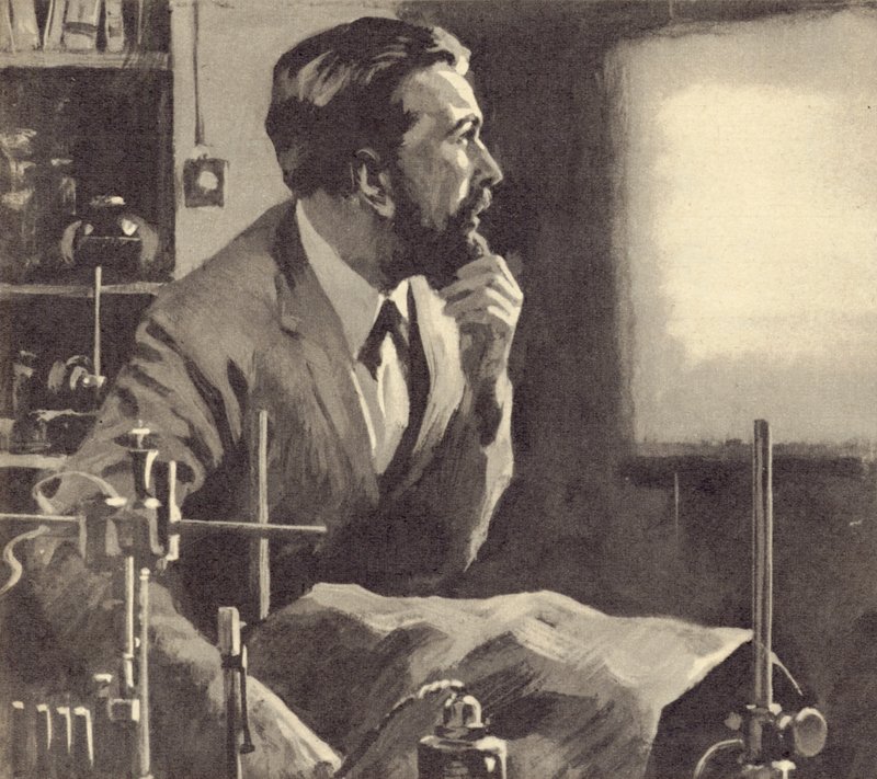 Wilhelm Röntgen werkt aan röntgenstralen door English School