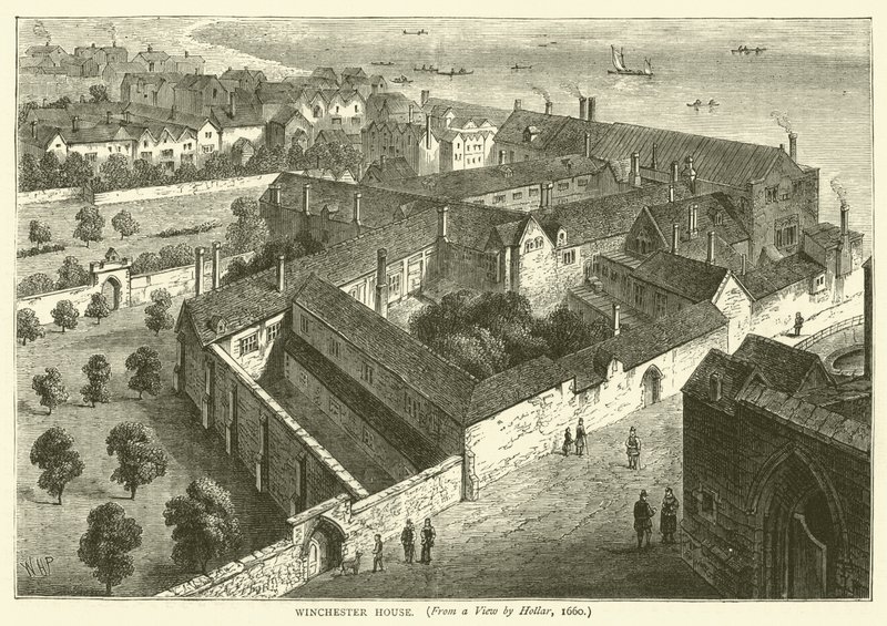 Winchester House, naar een tekening van Hollar, 1660 door English School