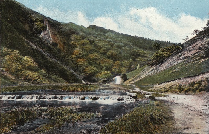 Dovedale, Kasteel Rots door English Photographer
