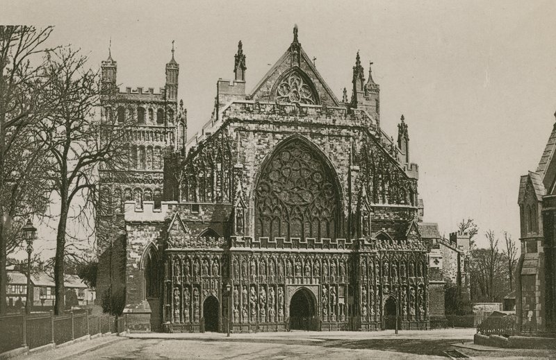 Kathedraal van Exeter, westgevel door English Photographer