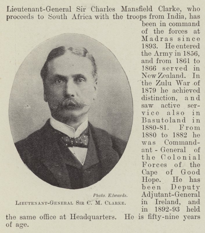 Luitenant-generaal Sir C. M. Clarke door English Photographer