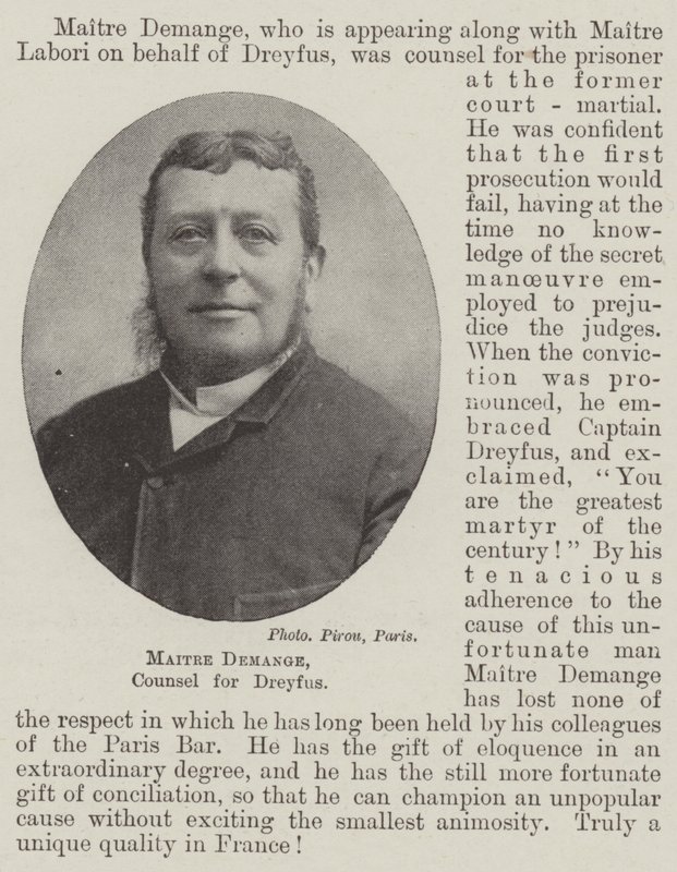 Meester Demange, Advocaat voor Dreyfus door English Photographer