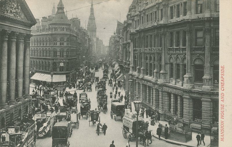 Mansion House en Cheapside, Londen door English Photographer