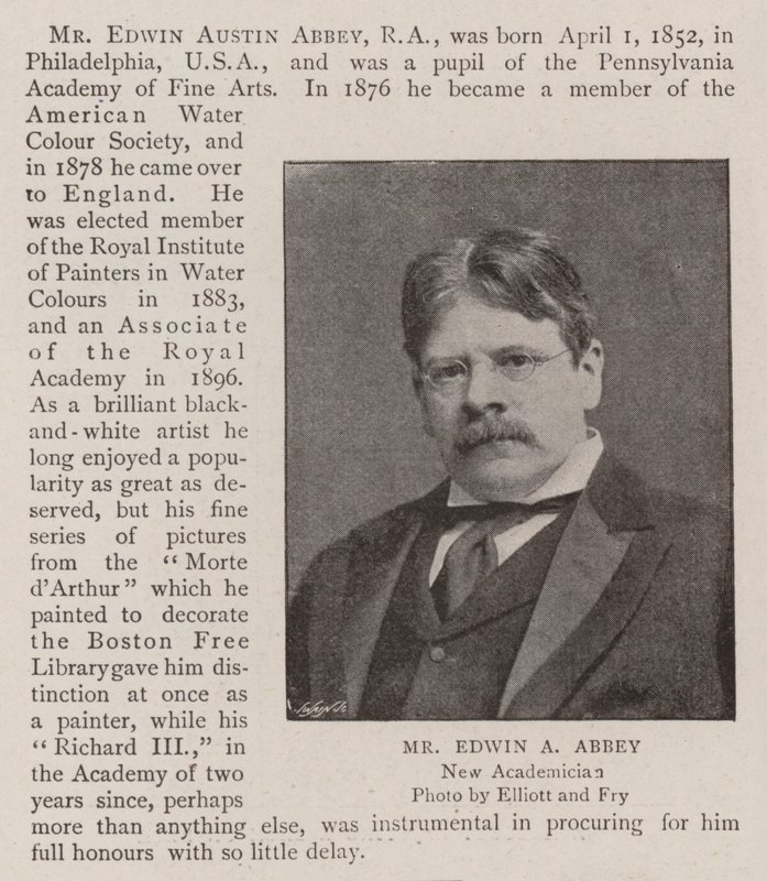 Mr. Edwin A. Abbey door English Photographer