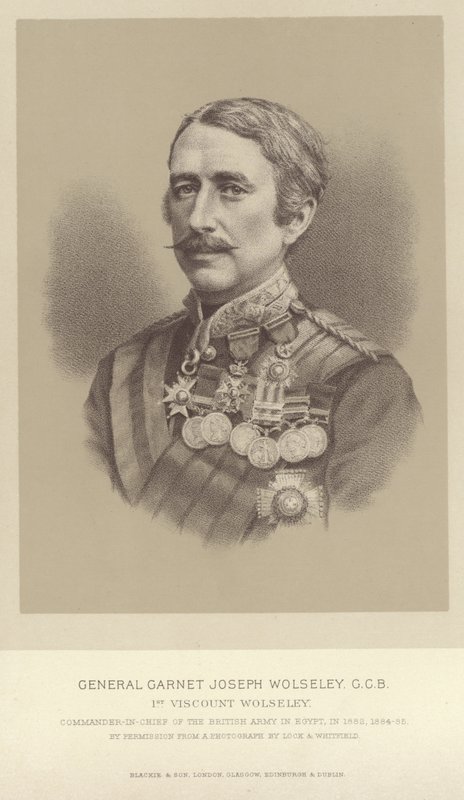 Portret van Generaal Garnet Joseph Wolseley door English Photographer