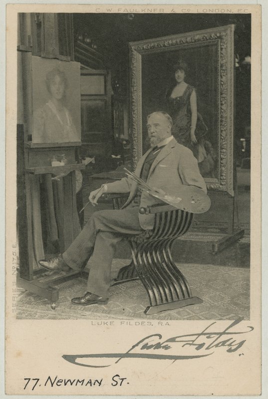 Portret van Luke Fildes door English Photographer