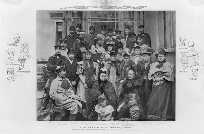 Koninklijke Groep bij Palais Edinburgh, Coburg door English Photographer