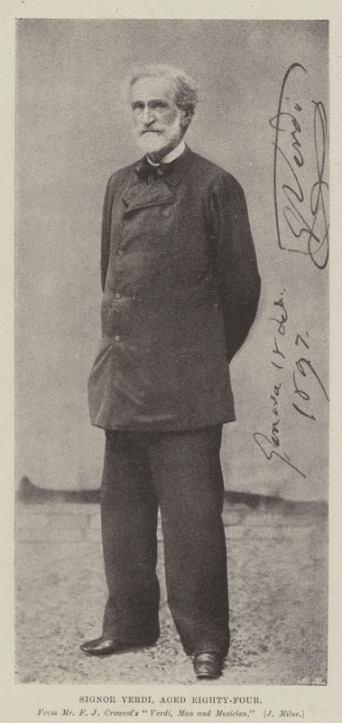 Signor Verdi, vierentachtig jaar oud door English Photographer