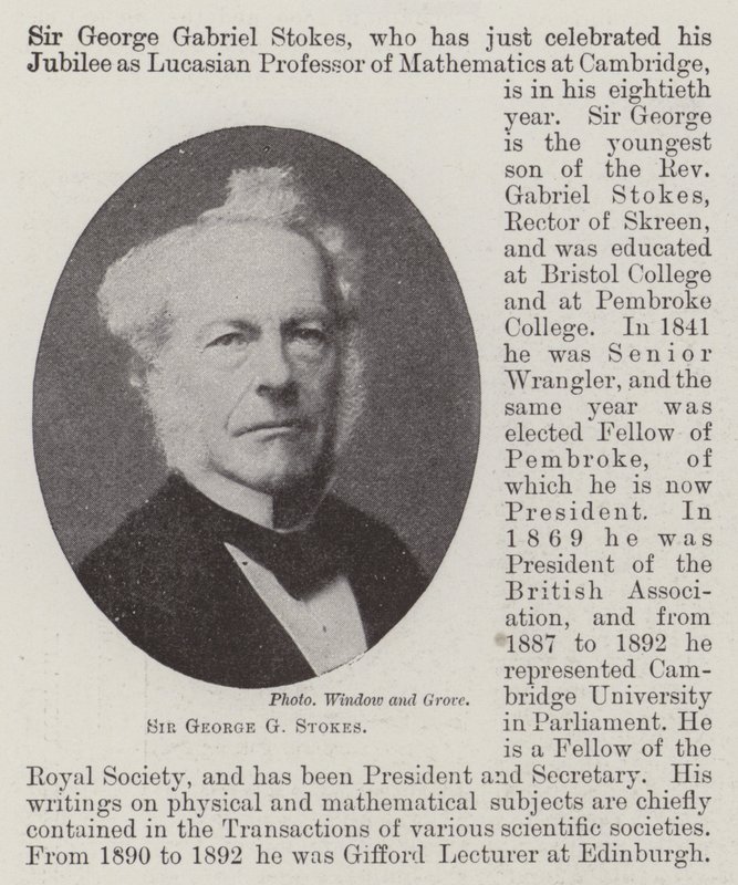 Sir George G Stokes door English Photographer