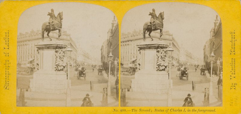 Stereoscopisch beeld van Charing Cross door English Photographer