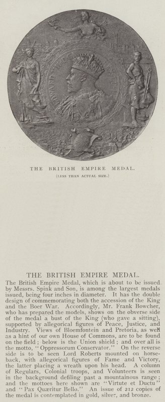 De Britse Imperiale Medaille door English Photographer