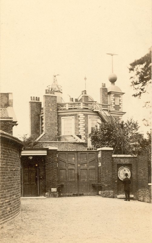Het Greenwich Observatorium en galvanische klok door English Photographer