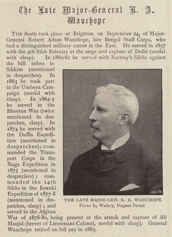 De overleden generaal-majoor R A Wauchope door English Photographer