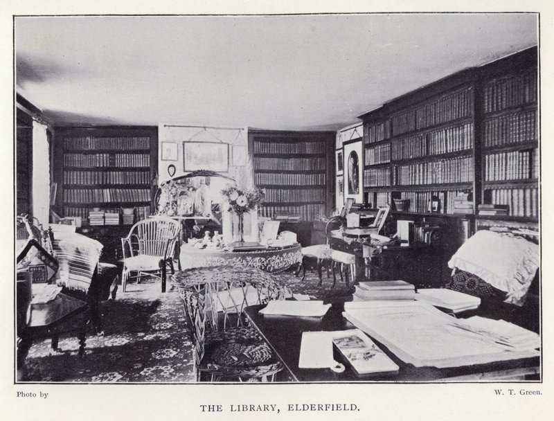 De bibliotheek, Elderfield door English Photographer