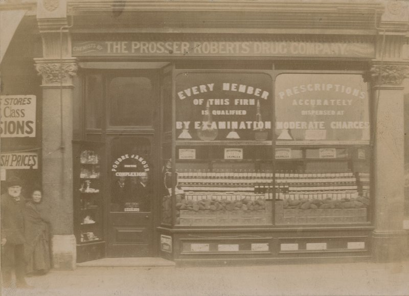 The Prosser Roberts Drug Company door English Photographer