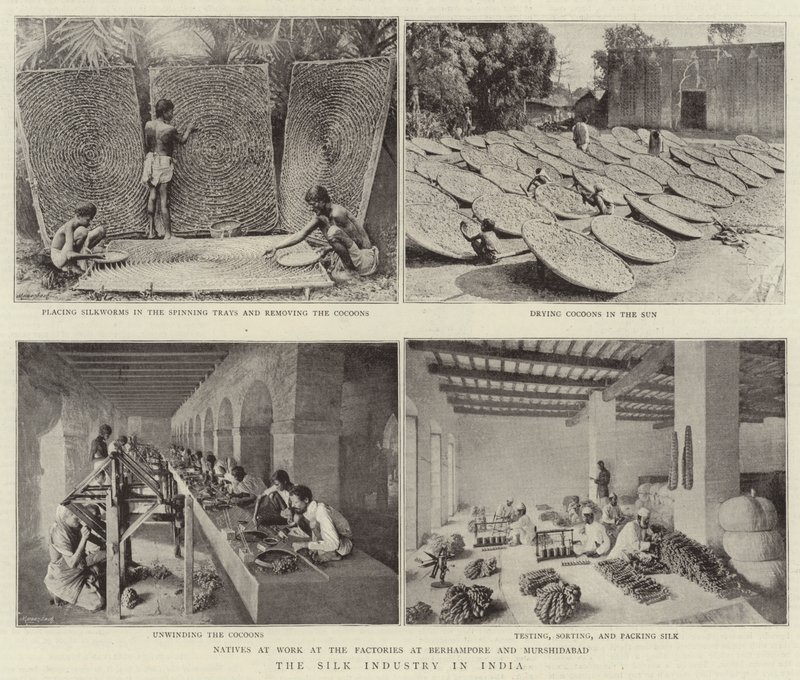 De Zijde-industrie in India door English Photographer