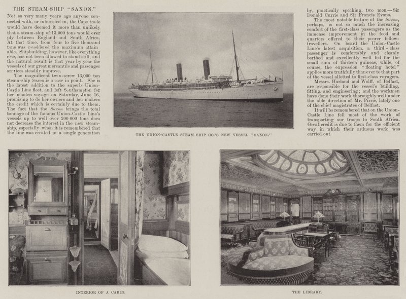 Het stoomschip Saxon door English Photographer