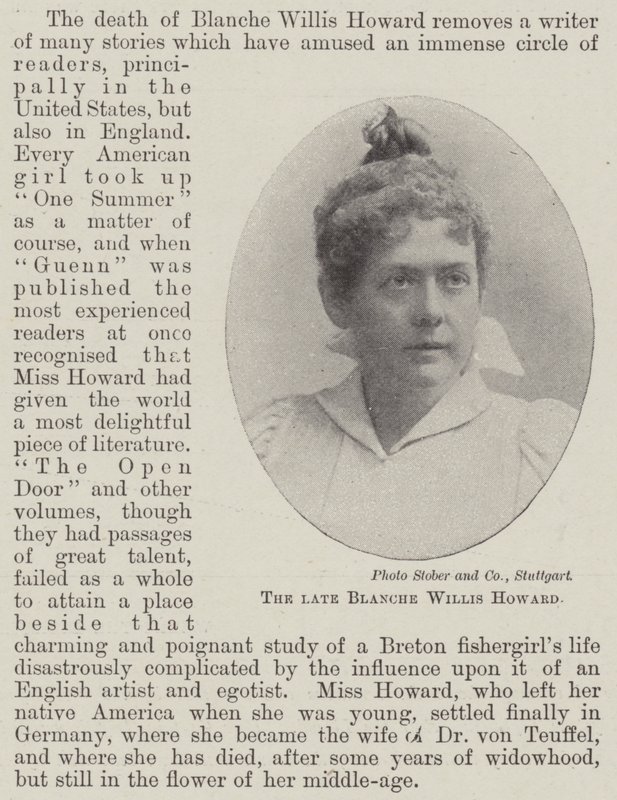 De wijlen Blanche Willis Howard door English Photographer