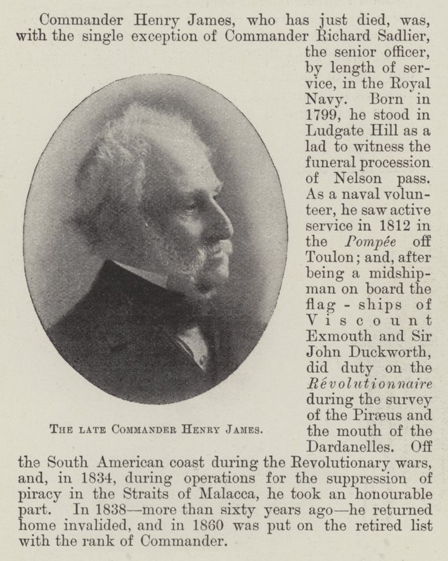 Wijlen commandant Henry James door English Photographer
