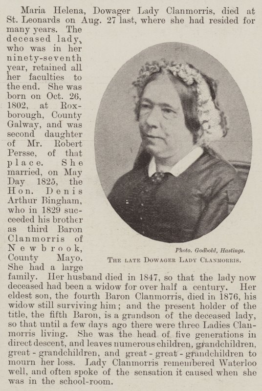 De overleden douairière Lady Clanmorris door English Photographer