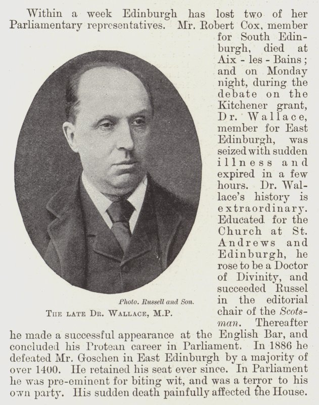 De wijlen Dr Wallace, MP door English Photographer