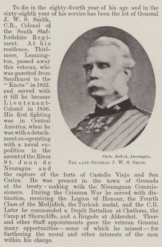 Wijlen Generaal J W S Smith door English Photographer