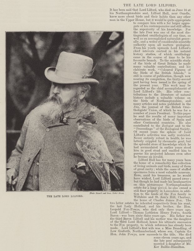 De wijlen Lord Lilford door English Photographer