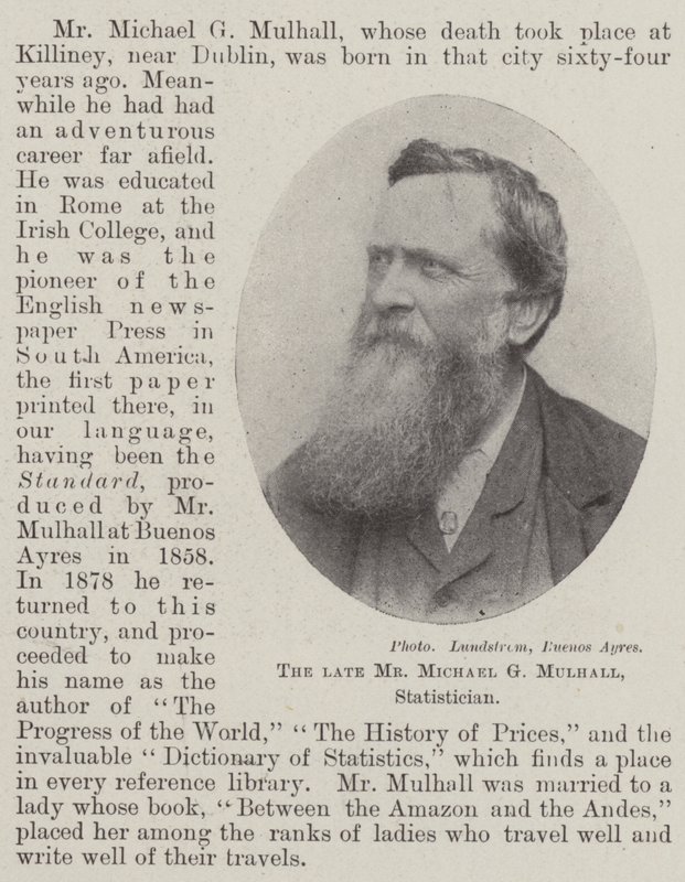 De overleden Mr. Michael G. Mulhall, statisticus door English Photographer