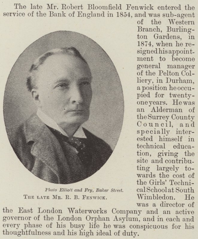 De overleden Mr R B Fenwick door English Photographer