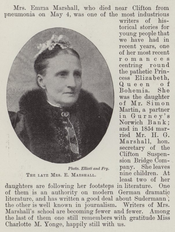 De overleden Mrs E Marshall door English Photographer