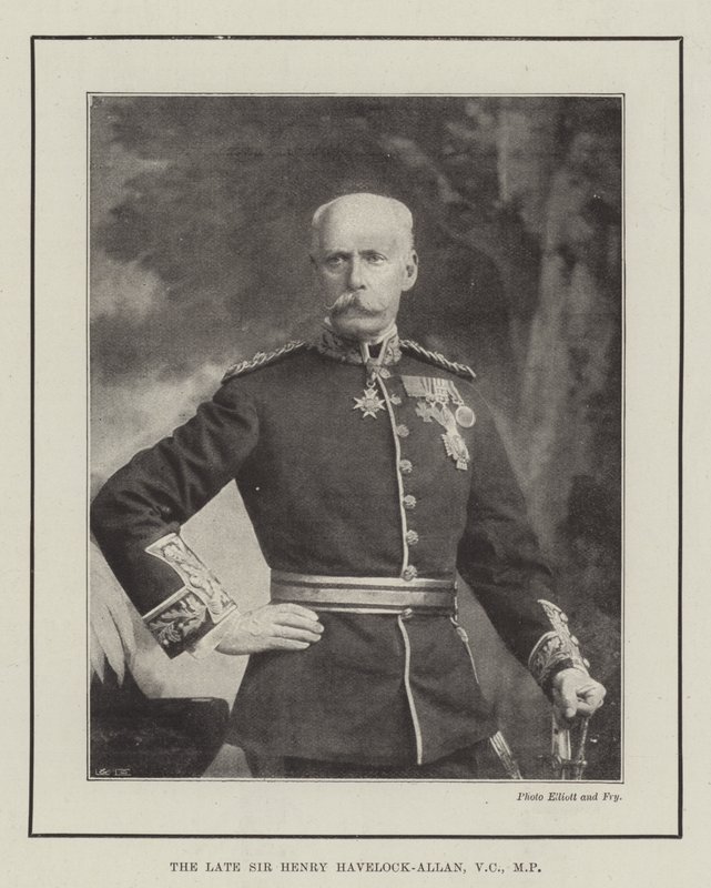 Wijlen Sir Henry Havelock-Allan, VC, MP door English Photographer