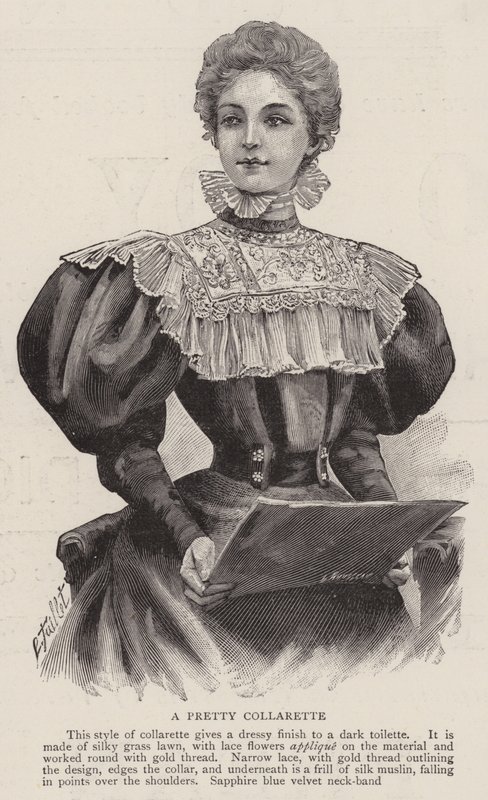 Een Mooie Collarette (gravure) door English School