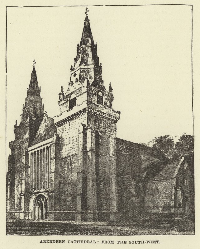 Aberdeen-kathedraal, vanuit het zuidwesten door English School