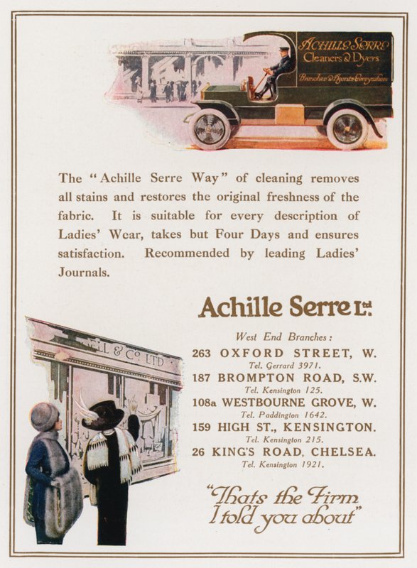Achille Serre, schoonmakers en ververijen door English School