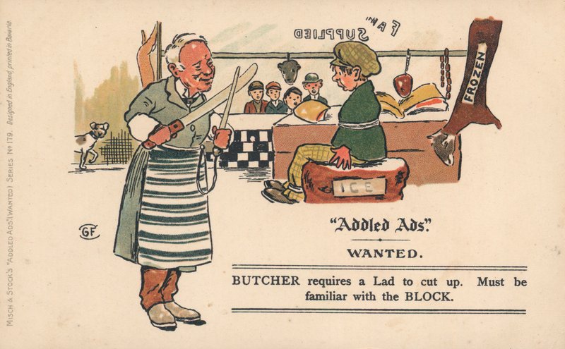 Addled Ads ansichtkaart door English School