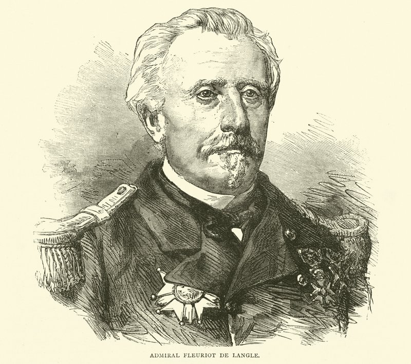 Admiraal Fleuriot de Langle, november 1870 door English School