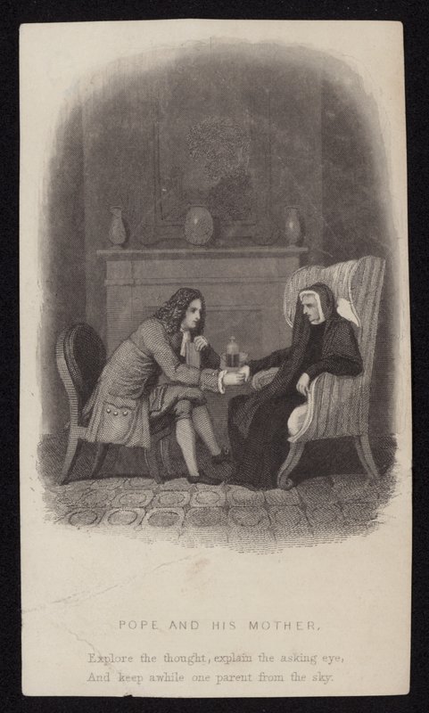 Alexander Pope en zijn moeder door English School