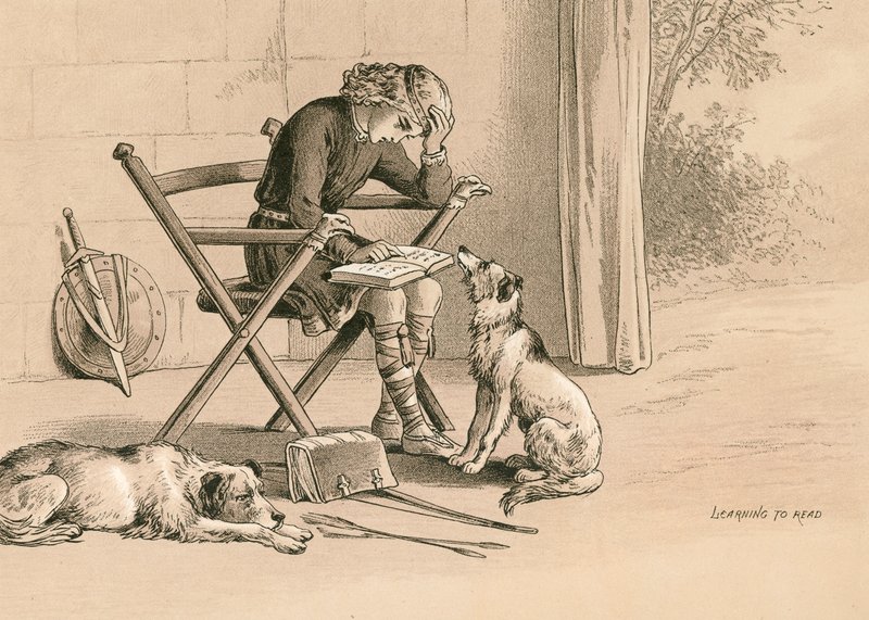 Alfred leert lezen door English School