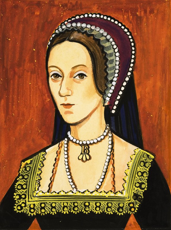 Anne Boleyn door English School