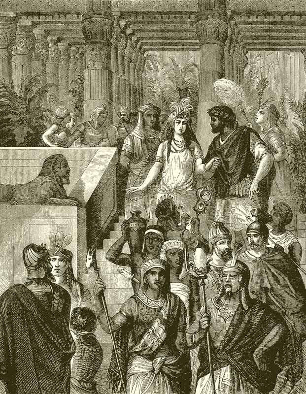 Antonius en Cleopatra in Egypte door English School