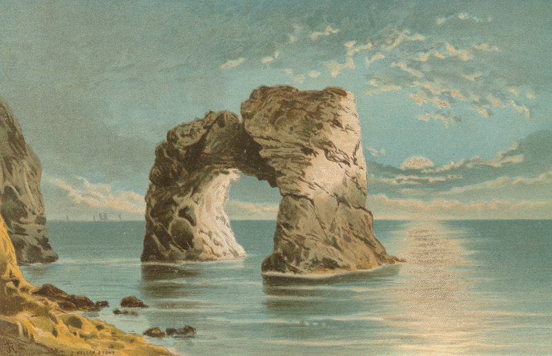 Gebogen rots, Freshwater Bay - Isle of Wight door English School