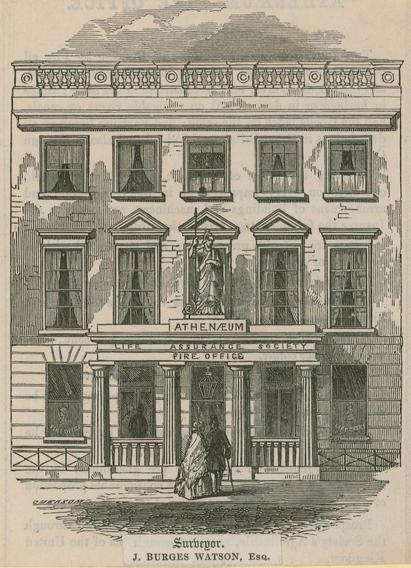 Athenaeum Levensverzekeringsmaatschappij, Brandkantoor, Londen door English School