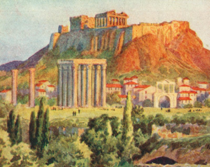Athene, de Akropolis door English School