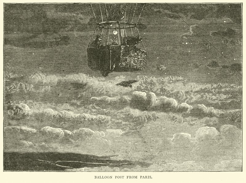 Ballonpost uit Parijs, oktober 1870 door English School