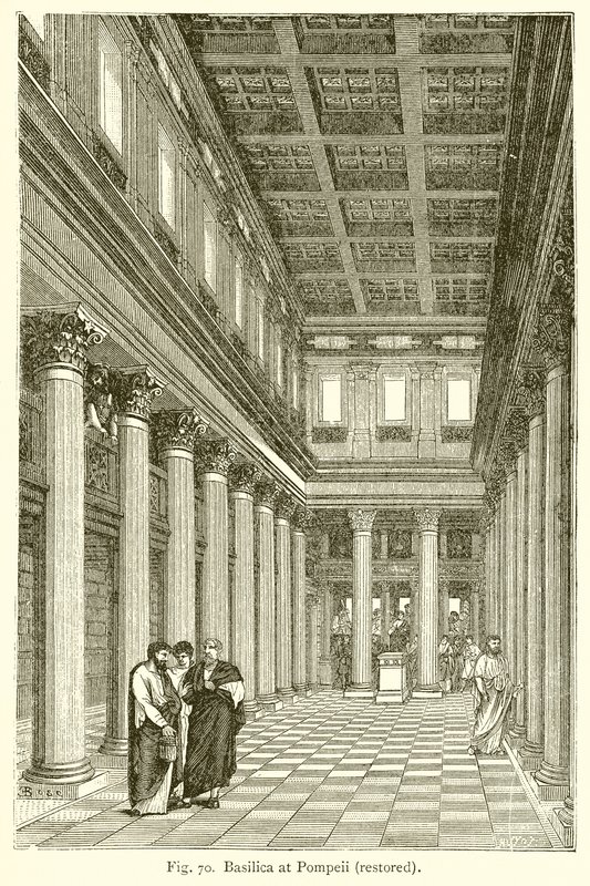 Basiliek in Pompeii (gerestaureerd) door English School